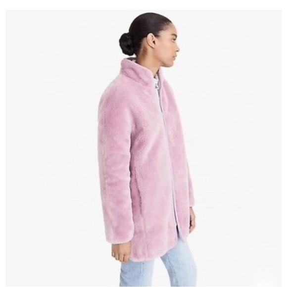 J.CREW TEDDY COAT SMOKEY WISTERIA - Picture 2 of 4